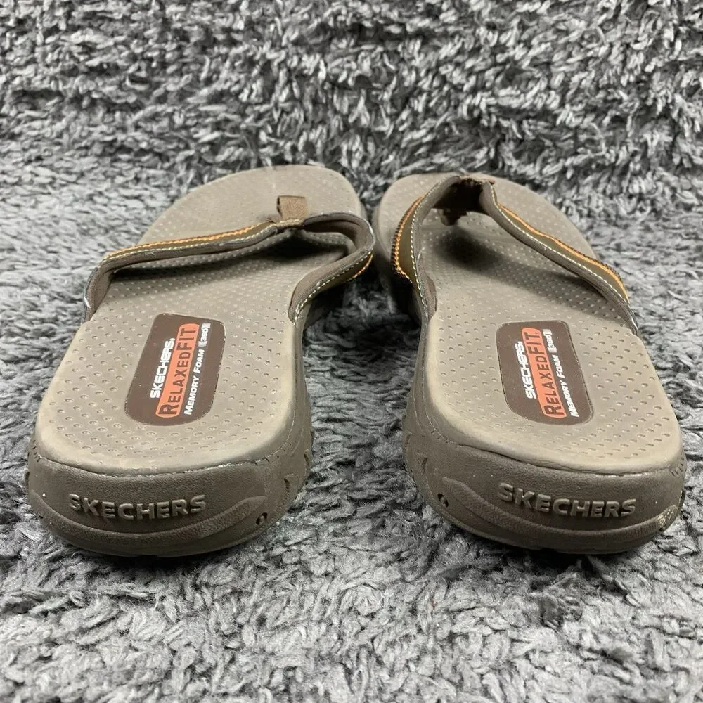 Men’s Skechers Cobano Brown Relaxed Fit Sandals Size 13